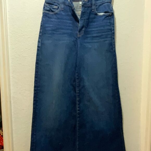 Frame Denim Womens  Le Palazzo Mermaid Crop Jean, Blue size 27 - Picture 4 of 9